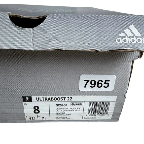 NWB Adidas Ultraboost 22 running sneaker gray size men’s 8 - Picture 3 of 8